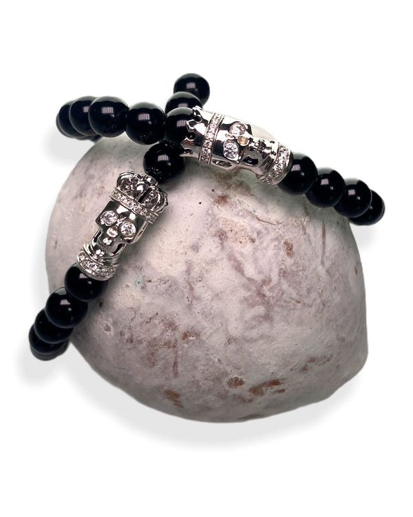 womens skull beads bracelet 