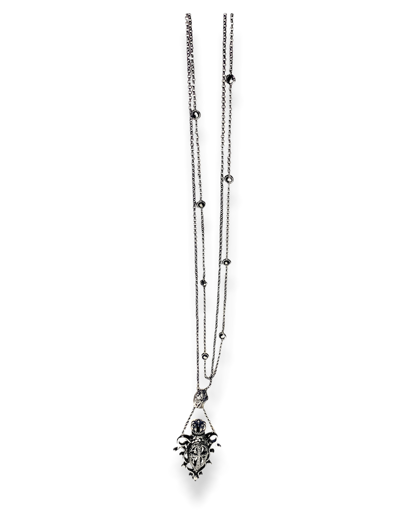 Amphora Pendant and accents black necklace