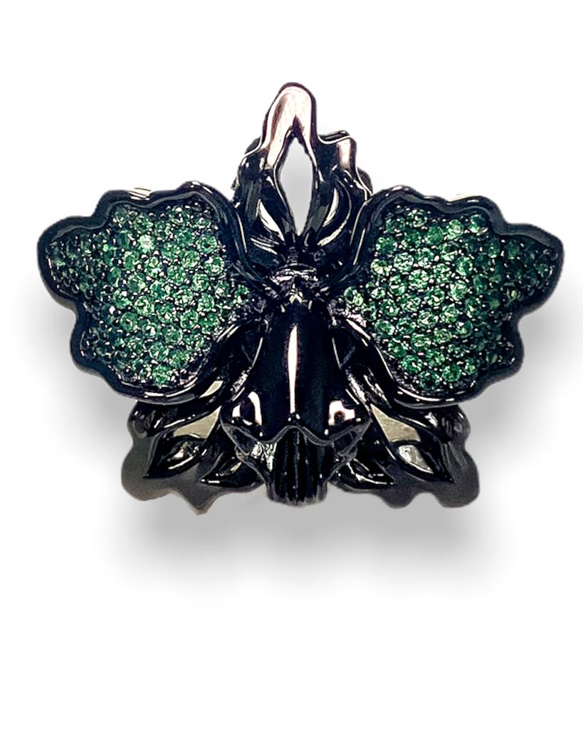 Butterfly Ring, Butterfly Jade Green Ring, women jewelry