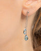 Blue Topaz Chain Earrings