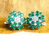emeralds and diamonds earrings