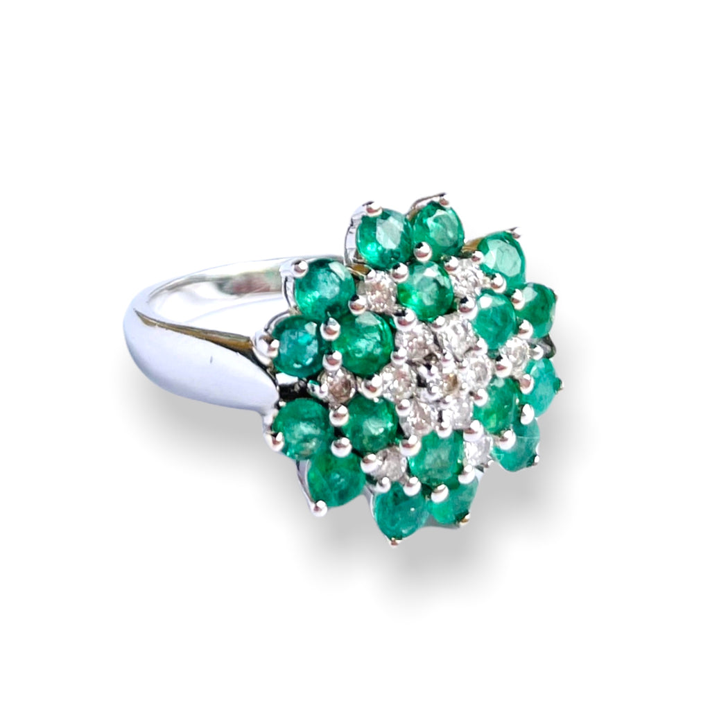 emeralds and diamonds ring