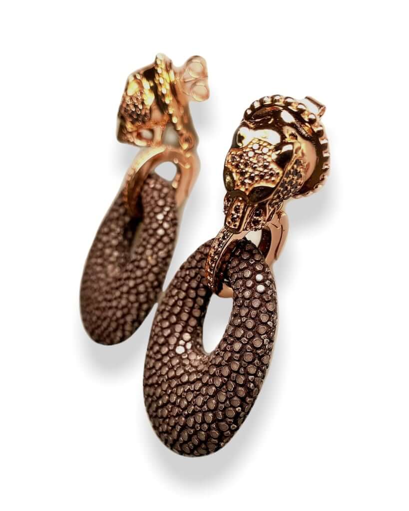 module leopard earrings