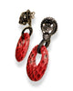 Leopard Red Python Earrings | Unique Earrings by Boredom Left Jewelry