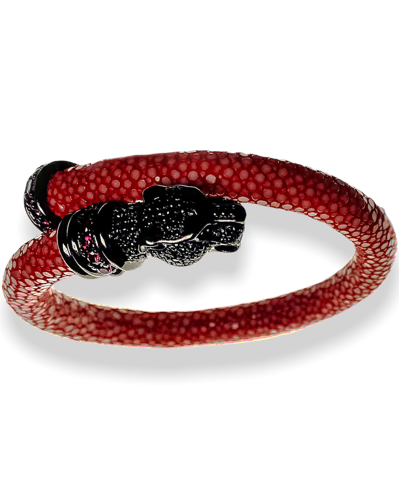 leather leopard bracelet