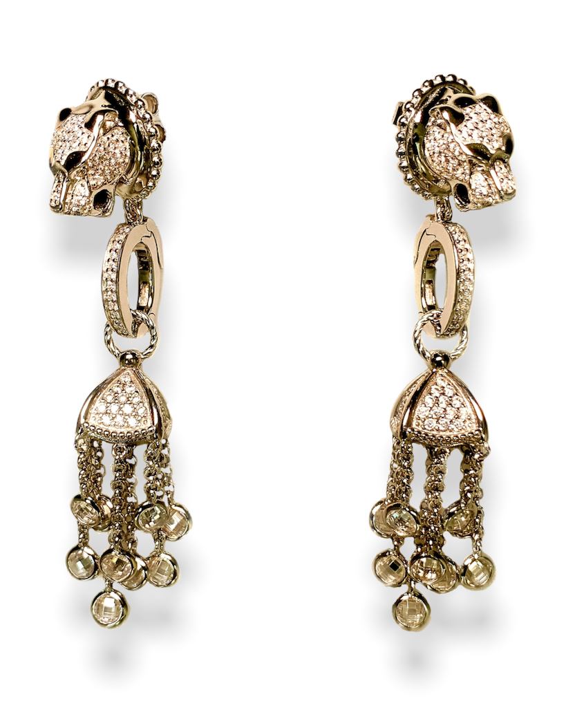 Leopard White Earrings 