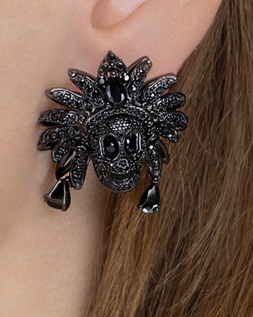 Skull modular earrings 