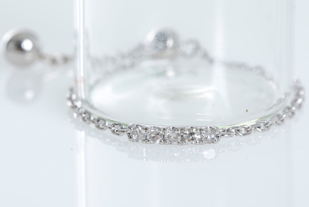women jewelry - Chain Ring- Diamond White Chain Ring